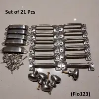 Cabinet Knob And Handle Set - Polished Metal, 21 Pieces