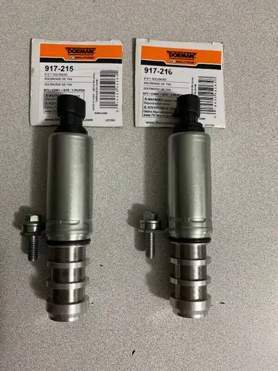 Intake and exhaust VVT solenoids (new) P/N 917-215 (intake) P/N 917-216 (exhaust) Made by Dorman Pro...