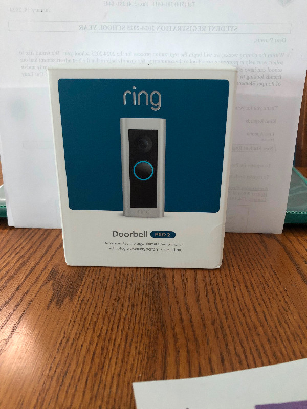 Ring Wi-Fi Video Doorbell Pro 2 - Satin Nickel - 1536p HD VIdeo dans Appareils électroniques  à Ville de Montréal