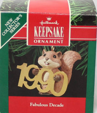 HALLMARK keepsake ornament 1990 squirrel  Fabulous Decade