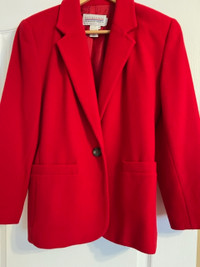 Red ,Wool Jacket ,Size 6.
