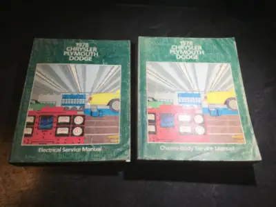 "1978 Chrysler Plymouth Dodge Service Manual" 2 Volume Set OEM Part Number: 813708114 Written for Do...