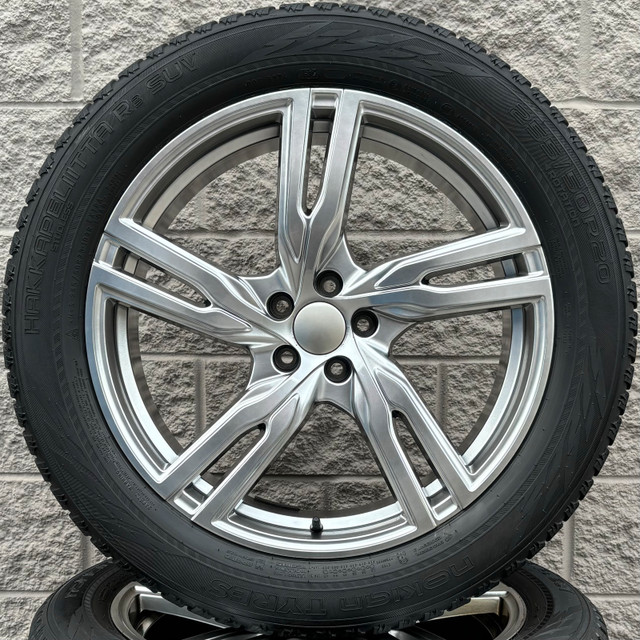 (90%) 4x 255/50R20 Nokian Winters w/ Volvo XC90 Rims + TPMS in Tires & Rims in City of Toronto - Image 2