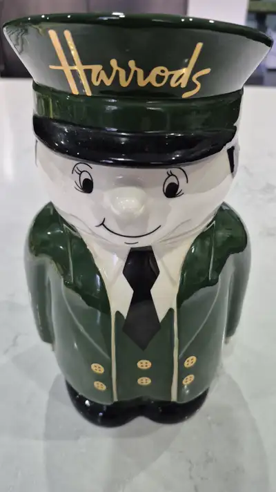 Cookie Jar- Harrods Knightsbridge Green Ceramic Doorman, View more