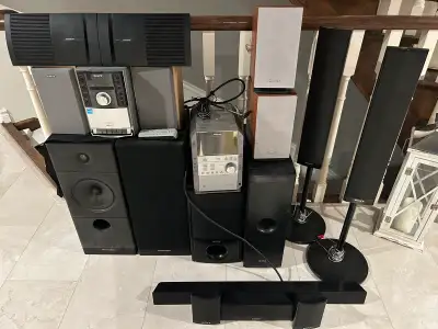 Lot of stereo speakers - Mordaunt Short, Bose, Sony, View more