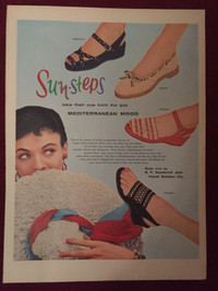 1953 Sun-Steps Women’s Summer Shoes Original Ad