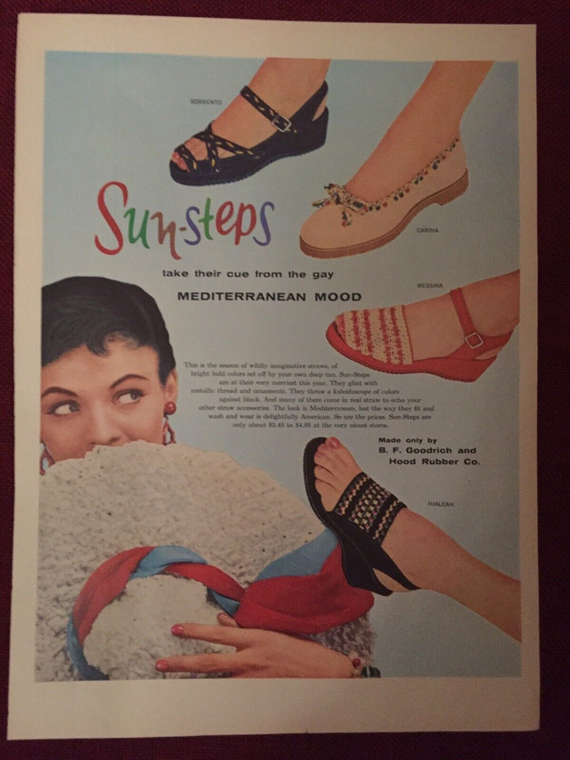 1953 Sun-Steps Women’s Summer Shoes Original Ad in Arts & Collectibles in North Bay
