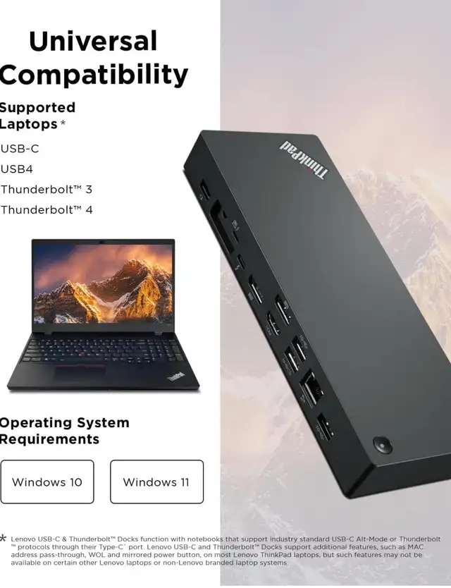 Lenovo Thinkpad Thunderbolt 4 Dock in Laptops in Ottawa - Image 7