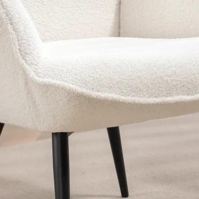 Accent Sherpa Chair, Upholstered Armchair, Fluffy Wingback Chair in Chairs & Recliners in Markham / York Region - Image 10