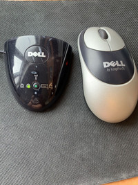 Wireless mouse and sender. Dell by Logitech.