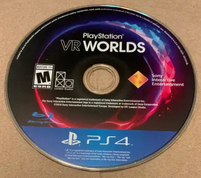 PS4 PlayStation VR Worlds, like new condition, disc only, View more