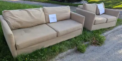 Free sofa and love seat, View more