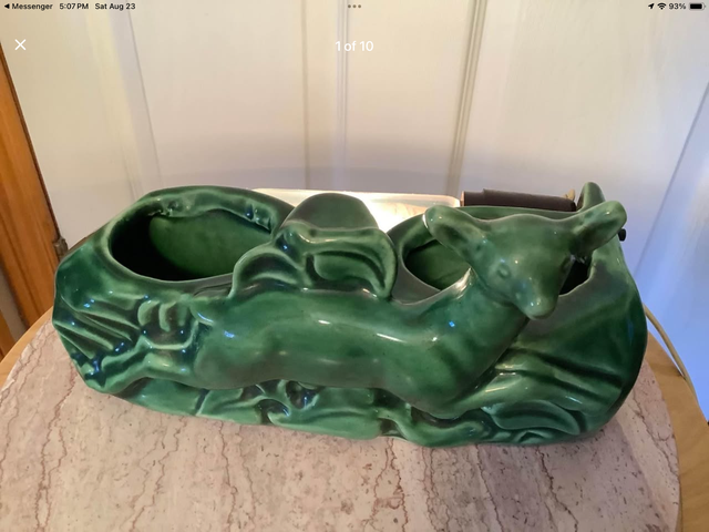 Vintage MCM Phi-Mar Ceramic Deer TV Lamp and Plantar in Home Décor & Accents in Belleville - Image 2