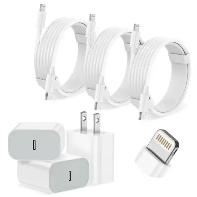 iPhone Charger Fast Charging - 3 Pack - USB-C Wall Charger, View more