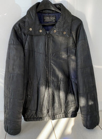 Leather Motorcycle Jacket - Veste de moto en cuir - L