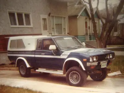 REWARD of $1500. for finding the were abouts of Blue &White 1977 Datsun Kingcab 4x4 in my first pict...