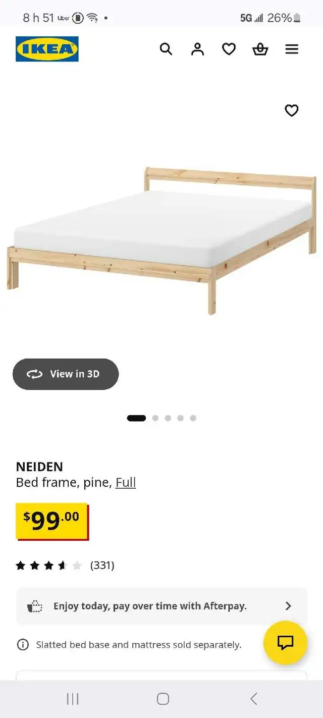 lit double Ikea in Beds & Mattresses in Longueuil / South Shore - Image 2