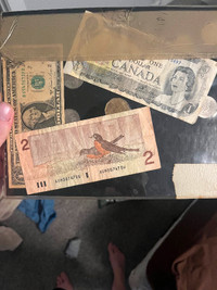 I have a Canadian $2 Bill and Canadian $1 Bill