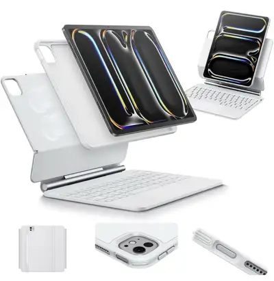 Brand：ESR Compatible devices：iPad Pro 11 Inch 2024(M4) Connectivity technology：USB-C Keyboard descri...