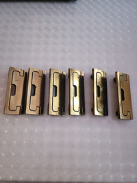 6 antique brass 3" drawer pulls