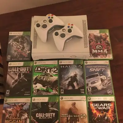 Xbox 360 Console , Cables and Controller!! Only $60! $20- Xbox 360 Controller $20- 360 Wireless Netw...