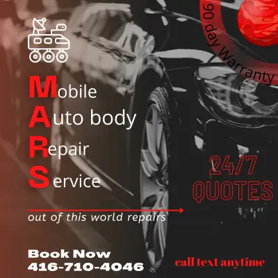 Mobile Auto body Repair Service get out of this world prices fast and friendly service at your door...