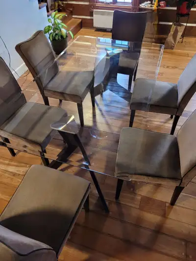 Modern 7-Piece Glass Dining Set​, View more