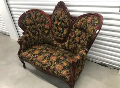 Victorian Style Sofa, Coffee Table and Chair Set, View more