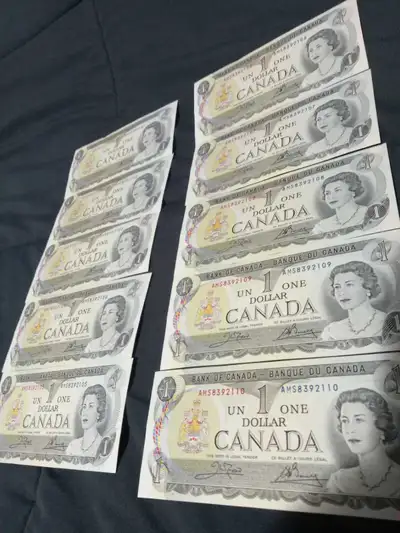 Canadian $1 bills mint & uncirculated , View more