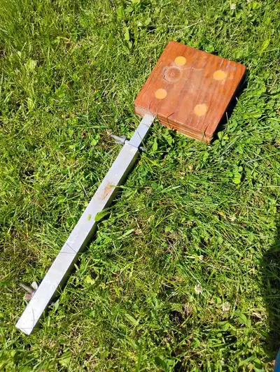 Vintage possibly now considered antique outboard side mount for then, an engine, now could be electr...
