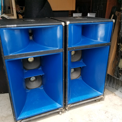 Very rare vintage ESS Blue Ox stage speakers, View more