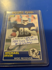 1989 Score Michael Irvin RC NFL Cowboys #18 Showcase 304