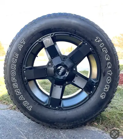 20x9 Ruffino Helix wheels ET +12 offset New LT285/60/20 Firestone transforce 2500 3500 GMC sierra Ch...
