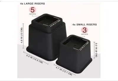 Furniture Risers - 3, 5 and 8 inch, View more