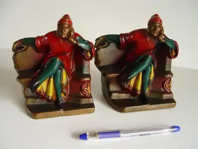 Antique Bookends DANTE ALIGHIERI by KRONHEIMER OLDENBUSCH, View more