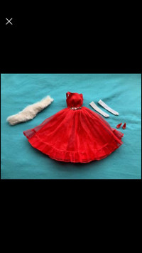 Vintage Barbie 1960’s Junior Prom#1614-Red Ballgown& Accessories