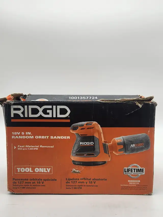 RIDGID 18V Cordless 5-inch Random Orbit Sander (Tool Only) in Power Tools in Windsor Region - Image 4