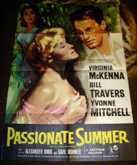 1958 UK BRITISH ROMANCE PASSIONATE SUMMER MOVIE THEATRE POSTER