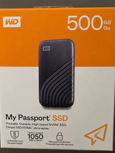 BNIB Sealed WD My Passport 500GB, View more