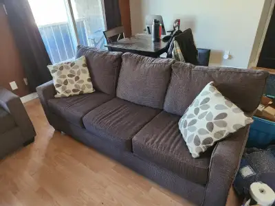 Both couches with pillows.