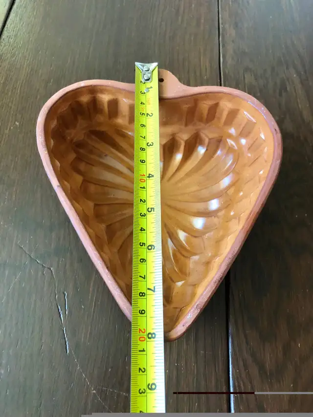 Terra Cotta Glazed Heart Baking Cooking Mold Shape Kitchen Engla in Kitchen & Dining Wares in Calgary - Image 7