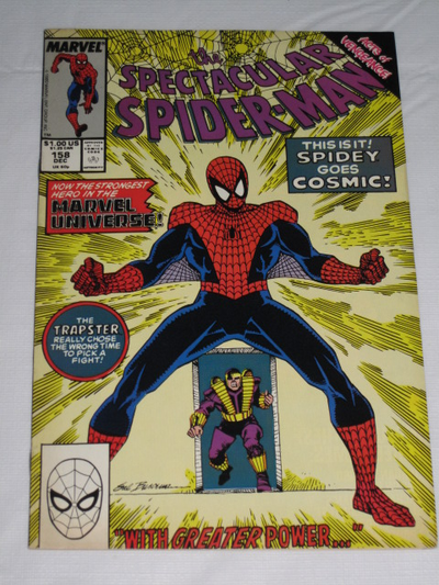 Spectacular Spider-Man#158 1st cosmic Spidey! comic book, View more