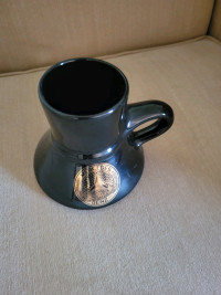 Vintage Mercedes Benz Black/Gold 4 Inch Coffee Mug great shape