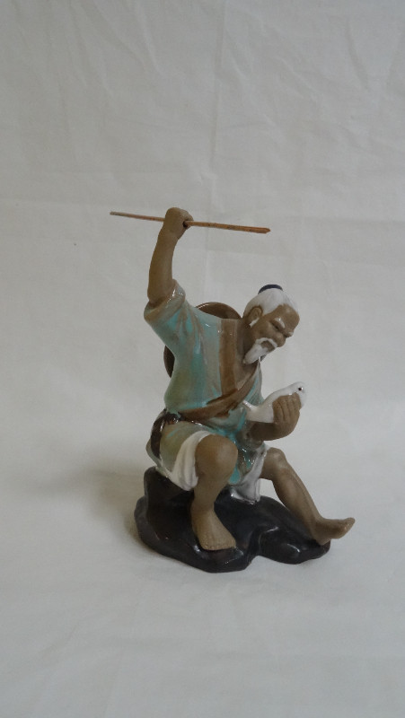 Antique Chinese Shiwan Mudman Fisherman in Arts & Collectibles in Kitchener / Waterloo - Image 2
