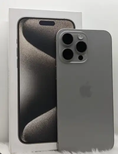 iPhone 15 Pro Max - 256 GB Natural Titanium Comes with the box and phone case Condition like new - c...