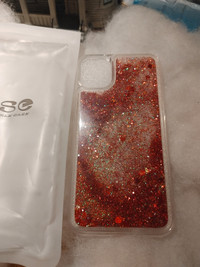 Bnopen box iphone 11 clear liquid float sparkly case