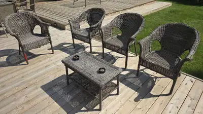 wicker patio set, View more