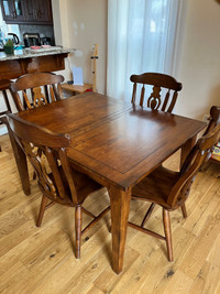Solid Wooden Dining Table + 6 Chairs $250 OBO