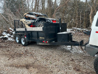 2021 5 ton  - 7x12 Hydraulic dump trailer w solar charger