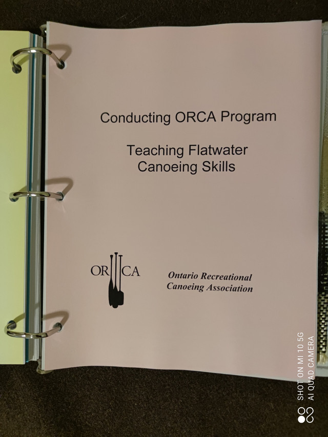 ORCA Canoeing Program binder - free in Free Stuff in City of Toronto - Image 4